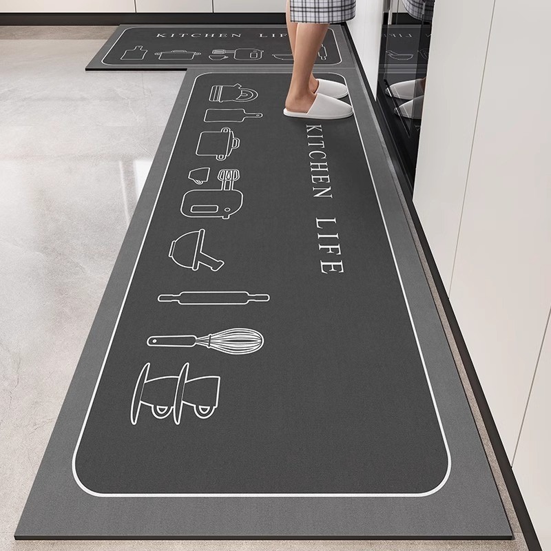 Commercial Kitchen Vinyl - Kitchen Rug Kitchen-specific Carpet Waterproof and