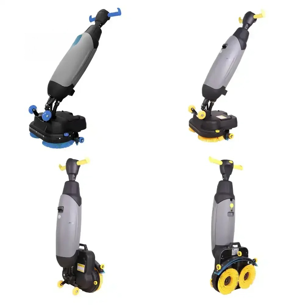Commercial Kitchen Vinyl - Commercial Dual Brush Floor Scrubber 16