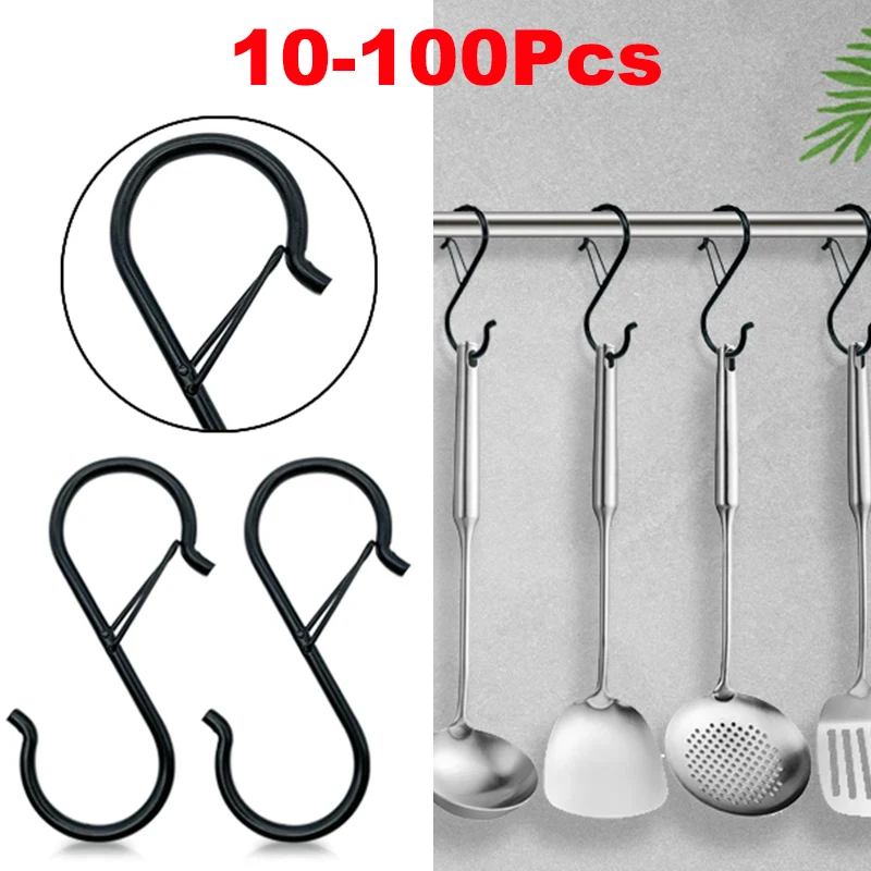 Commercial Kitchen Rack - 10 /100pcs Metal Hanging Hooks S