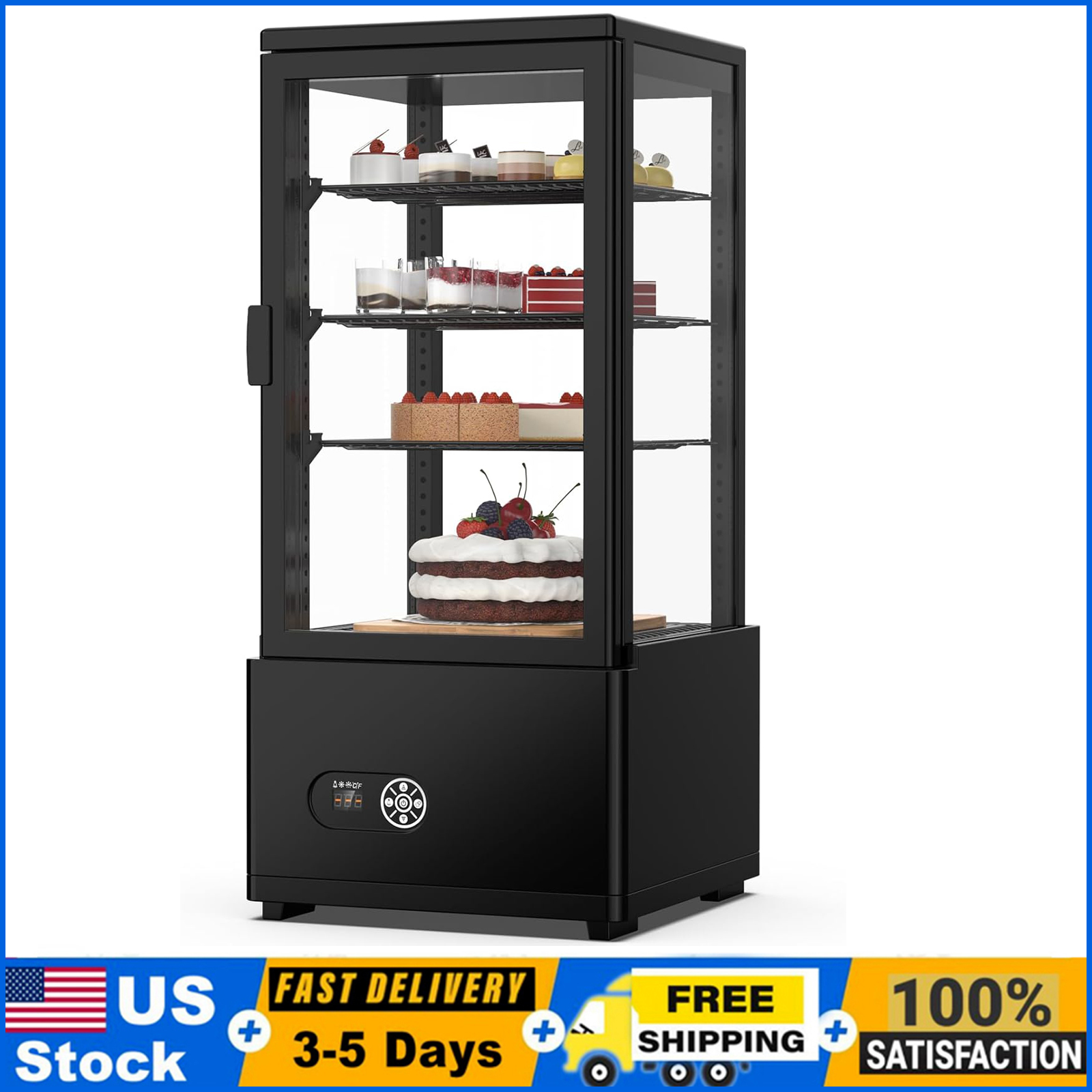Refrigerated Display Case - Commercial Display Refrigerator, 3 Cu. FT