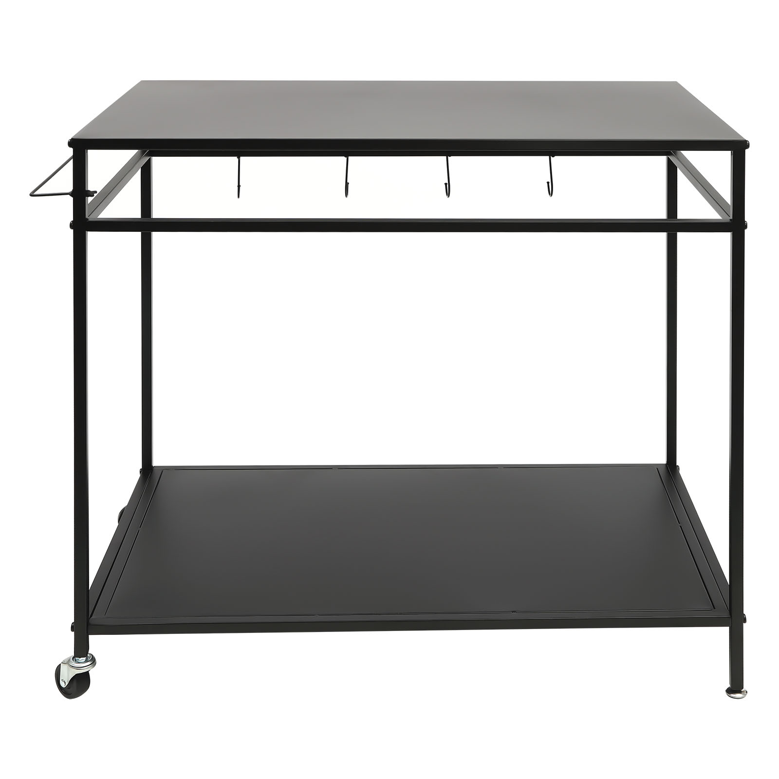 Commercial Kitchen Rack - Double-Shelf Movable Cooking Table Outdoor Dining