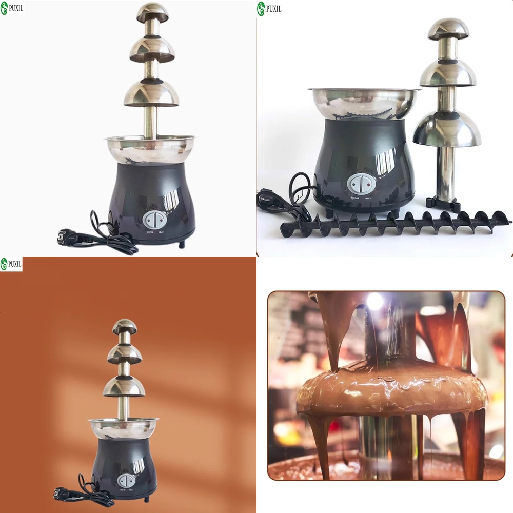 Chocolate Fountain Commercial - 200W Small Stainless Steel Chocolate Fountain