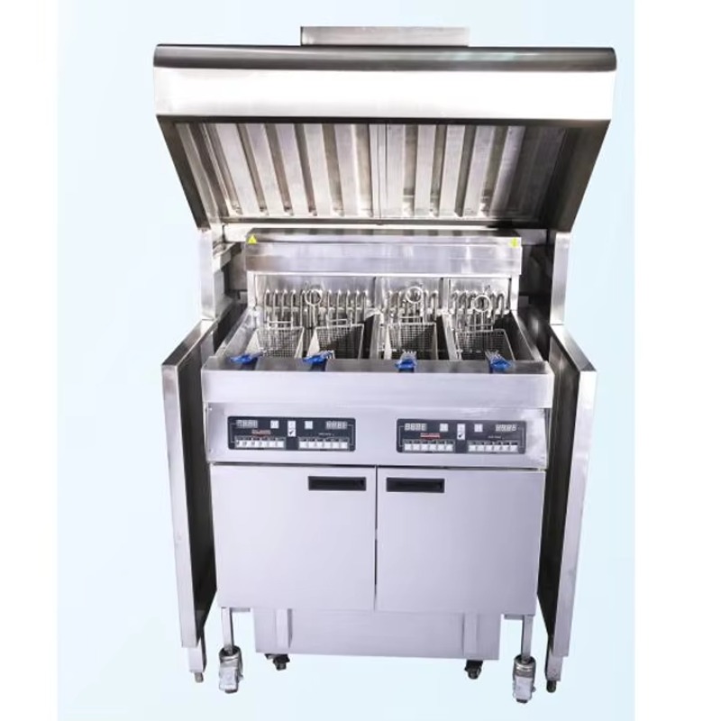 Commercial Kitchen Hoods - Commercial Floor Type Hood Customized Stainless
