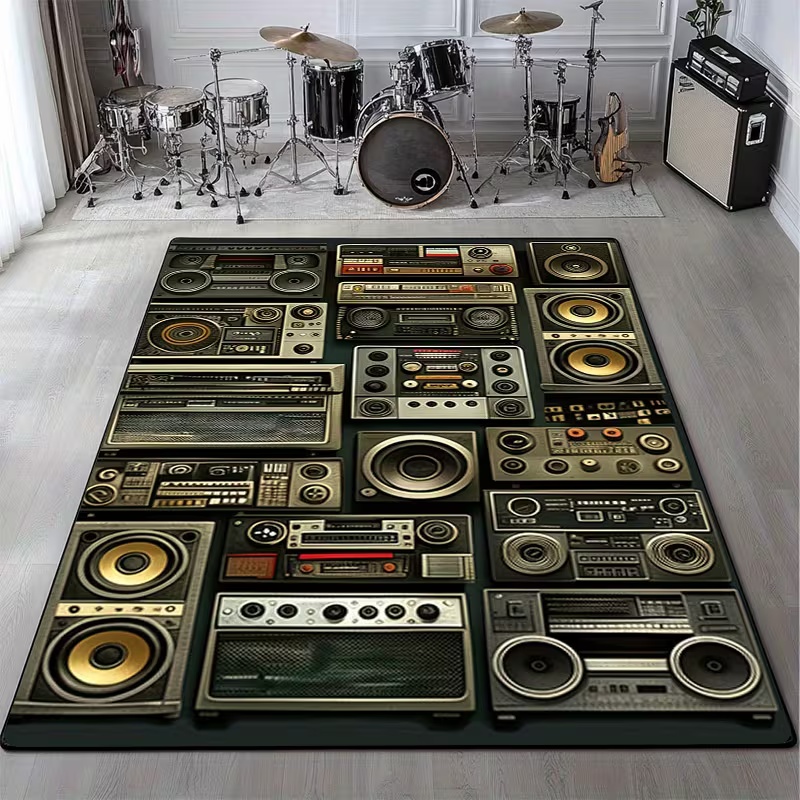 Commercial Kitchen Vinyl - Classic Music Vintage Vinyl Record Carpet