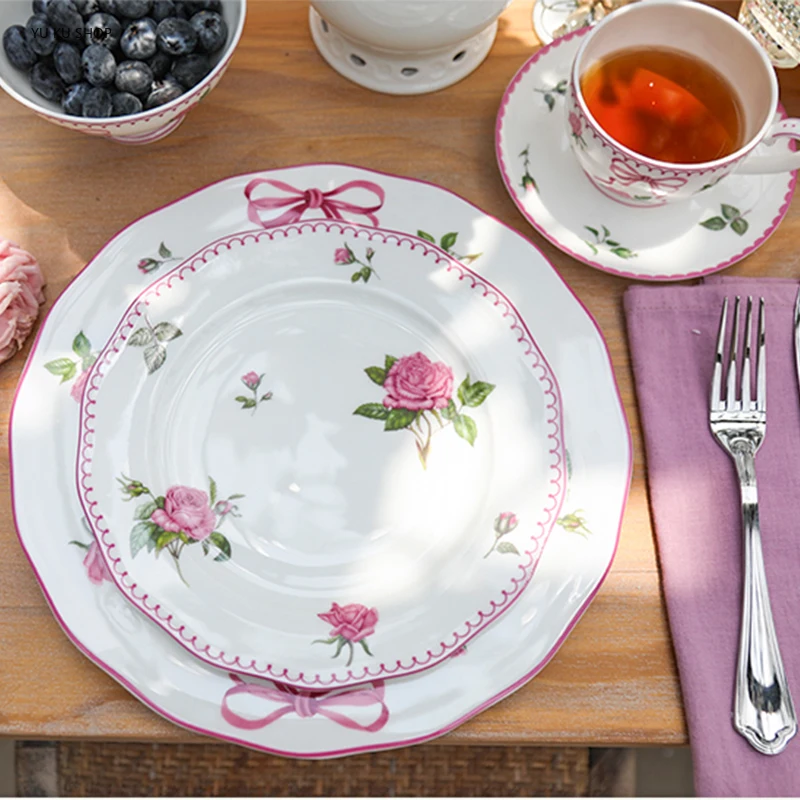 Commercial Kitchen Table - French Rose Cutlery Bone China Bowl
