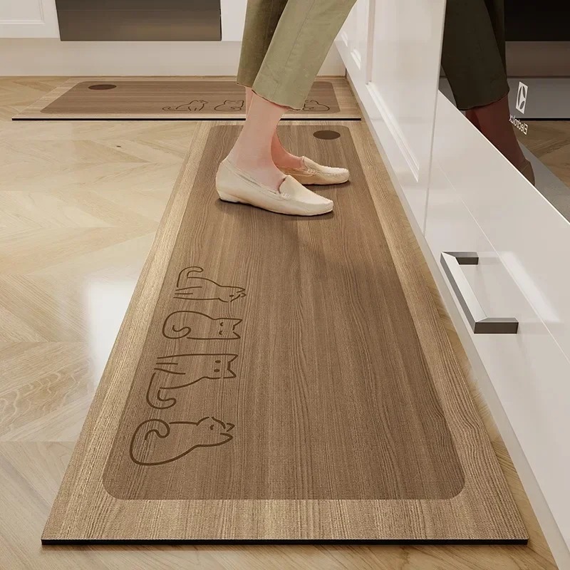 Commercial Kitchen Vinyl - Kitchen Floor Mat Waterproof Non-slip Vinyl