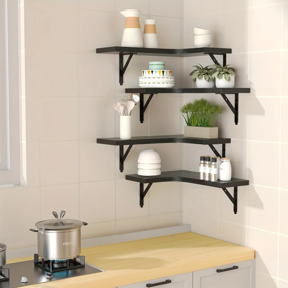 Natural Wood Grain Floating Sh - Commercial Kitchen Rack review and price