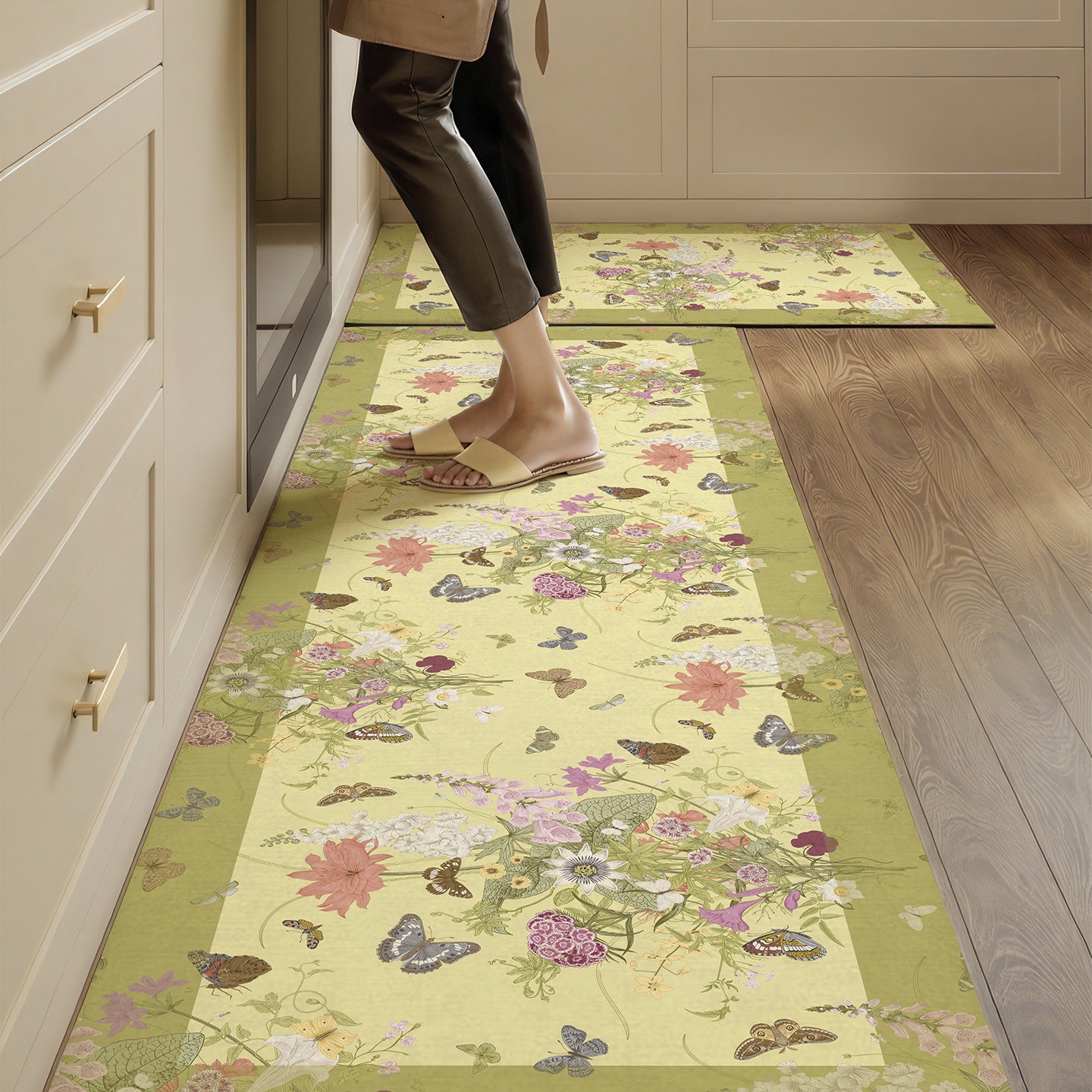Floral Kitchen Mat Floor PVC L - Commercial Kitchen Light review and price
