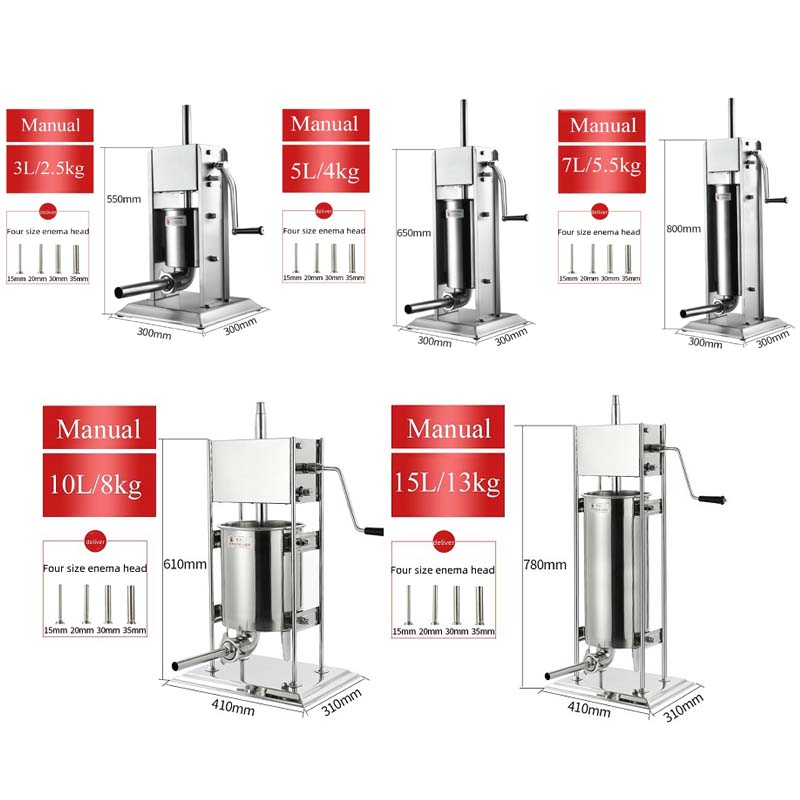 Manual Sausage Stuffer Filler  - Commercial Kitchen Appliances review and price