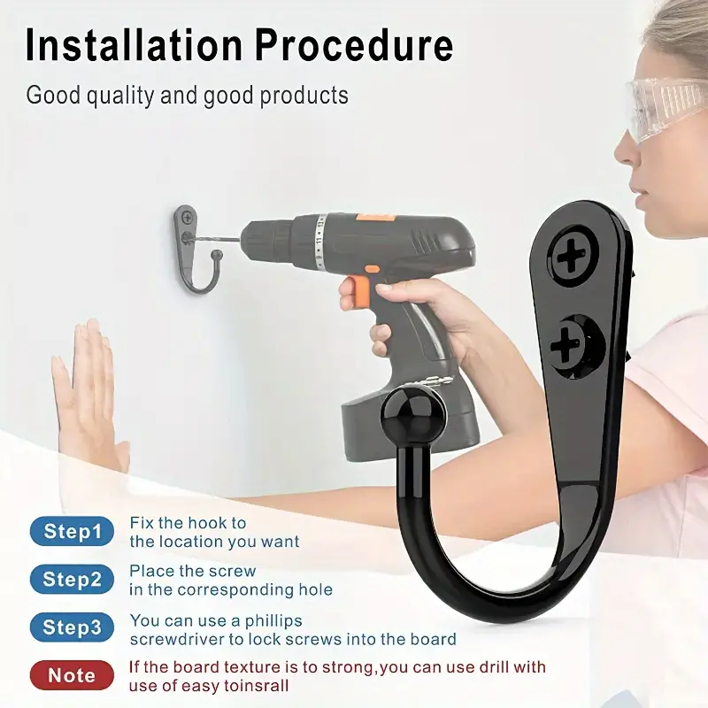 Black Metal Hooks with Screws  - Commercial Kitchen Rack review and price