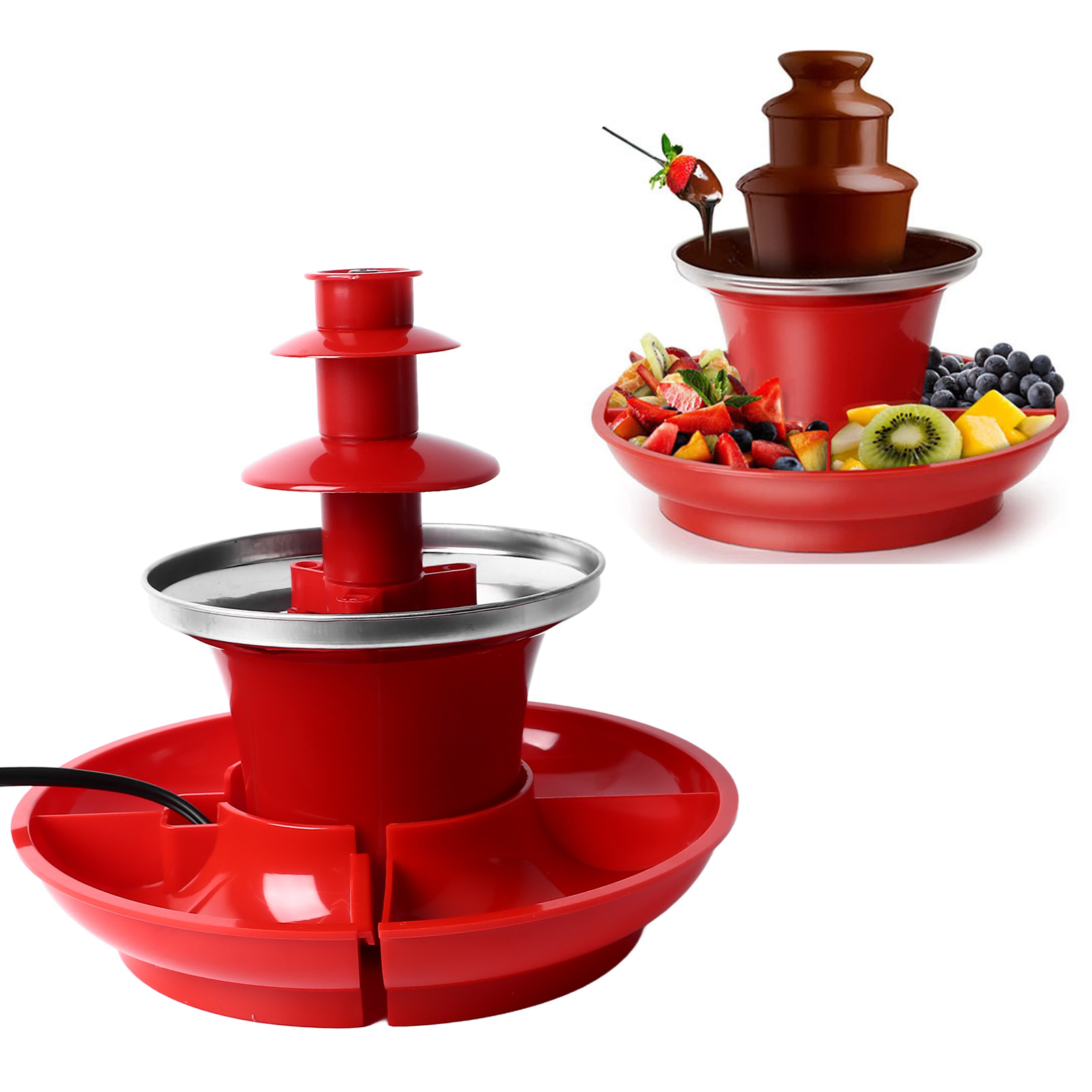 3 Layer Chocolate Sauce Founta - Chocolate Fountain Commercial review and price