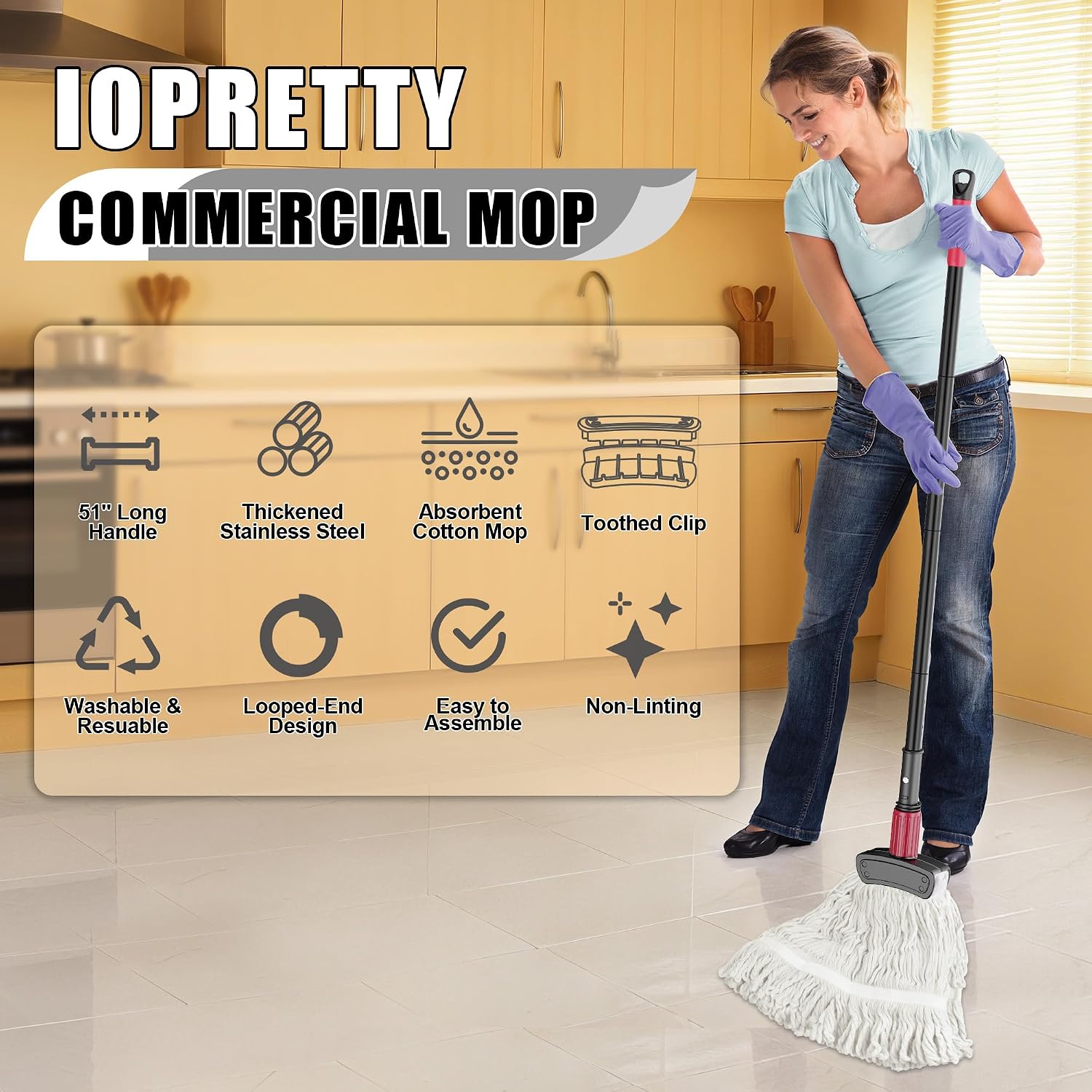 Commercial Mop for Floor Clean - Commercial Kitchen Vinyl review and price