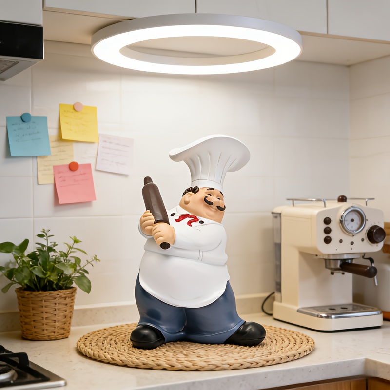 Mustache Chef-Chef Resin Statu - Commercial Kitchen Table review and price