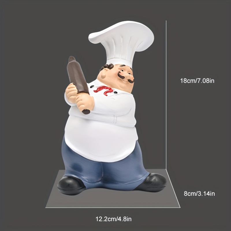 Mustache Chef-Chef Resin Statu - Commercial Kitchen Table review and price