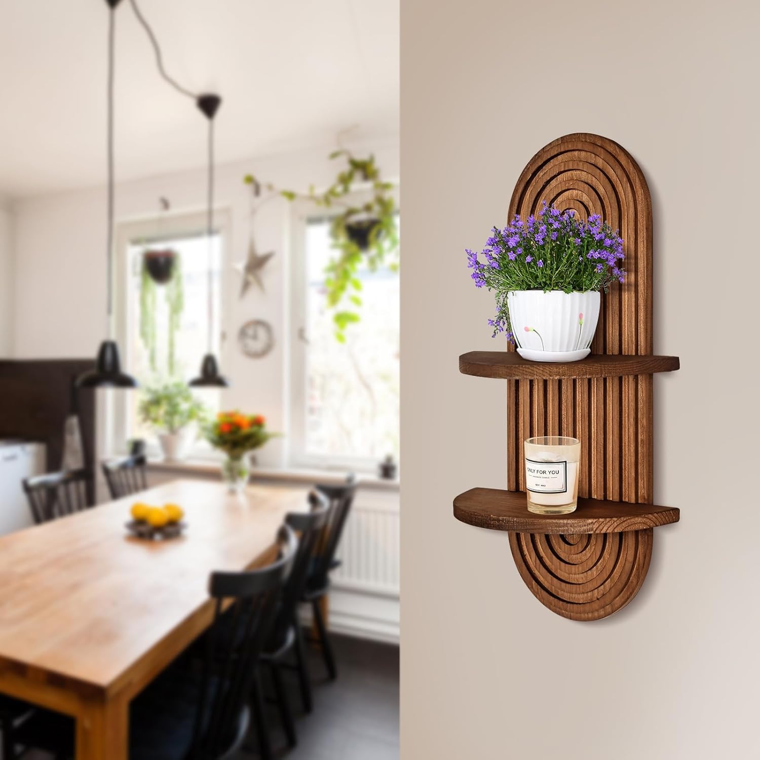Wood Floating Shelves, Multi-f - Commercial Kitchen Rack review and price