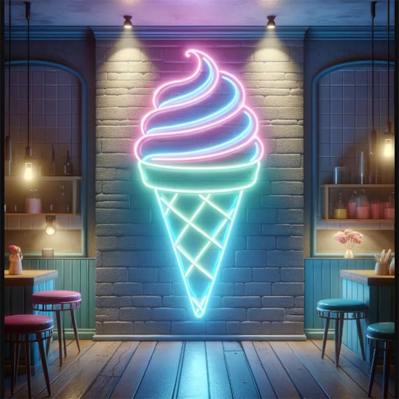 Ice Cream LED Neon Light | Wal - Commercial Kitchen Light review and price