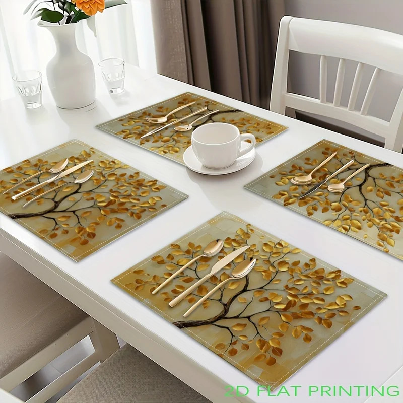 VIKAMA 4-Piece Golden Leaf Tre - Commercial Kitchen Table review and price