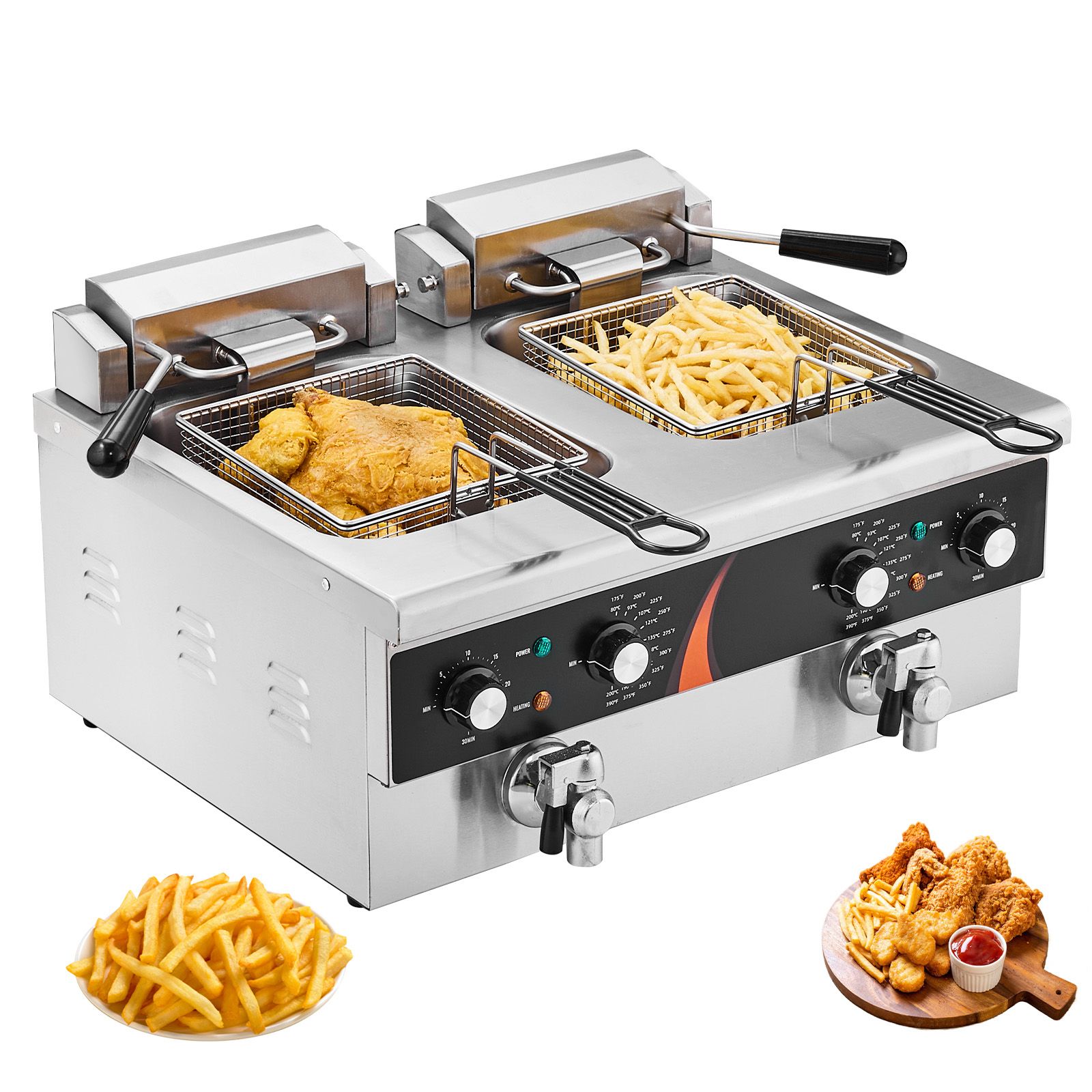 Commercial Deep Fryer 3500W, D - Commercial Kitchen Use review and price